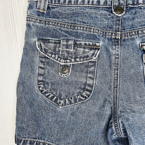 Sonoma Womens Bermuda Denim Shorts Mid Rise Double Snap Size S (30x5) - Picture 6 of 8